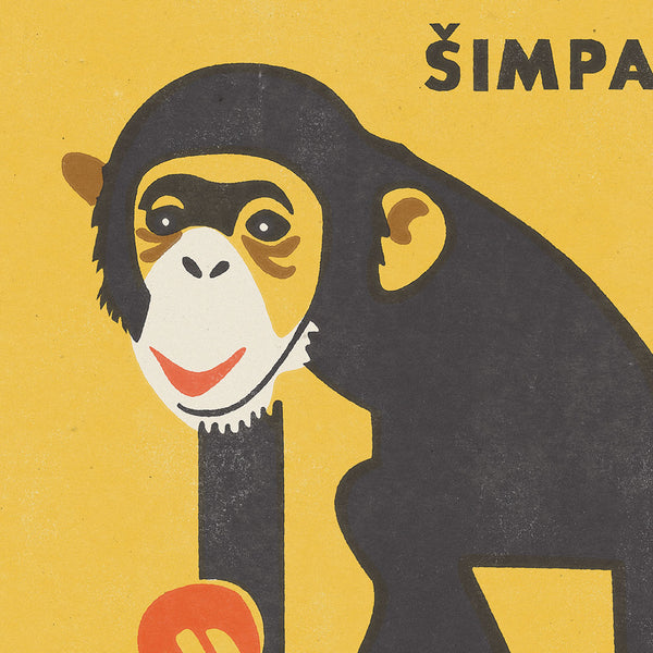 Limitovaný plakát 30x40 cm / Zoo Praha - Šimpanz