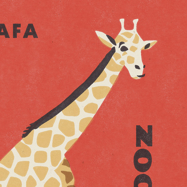Limitovaný plakát 30x40 cm / Zoo Praha - Žirafa