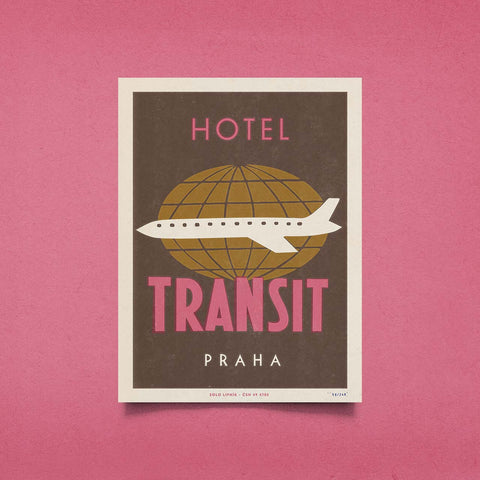 Limitovaný plakát 30x40 cm / Hotel Transit Praha