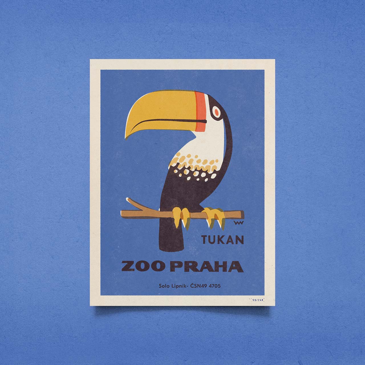Limitovaný plakát 30x40 cm / Zoo Praha - Tukan