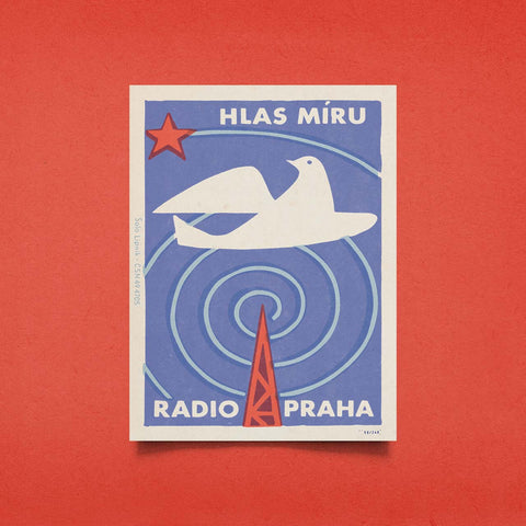 Limitovaný plakát 30x40 cm / Hlas míru - Radio Praha
