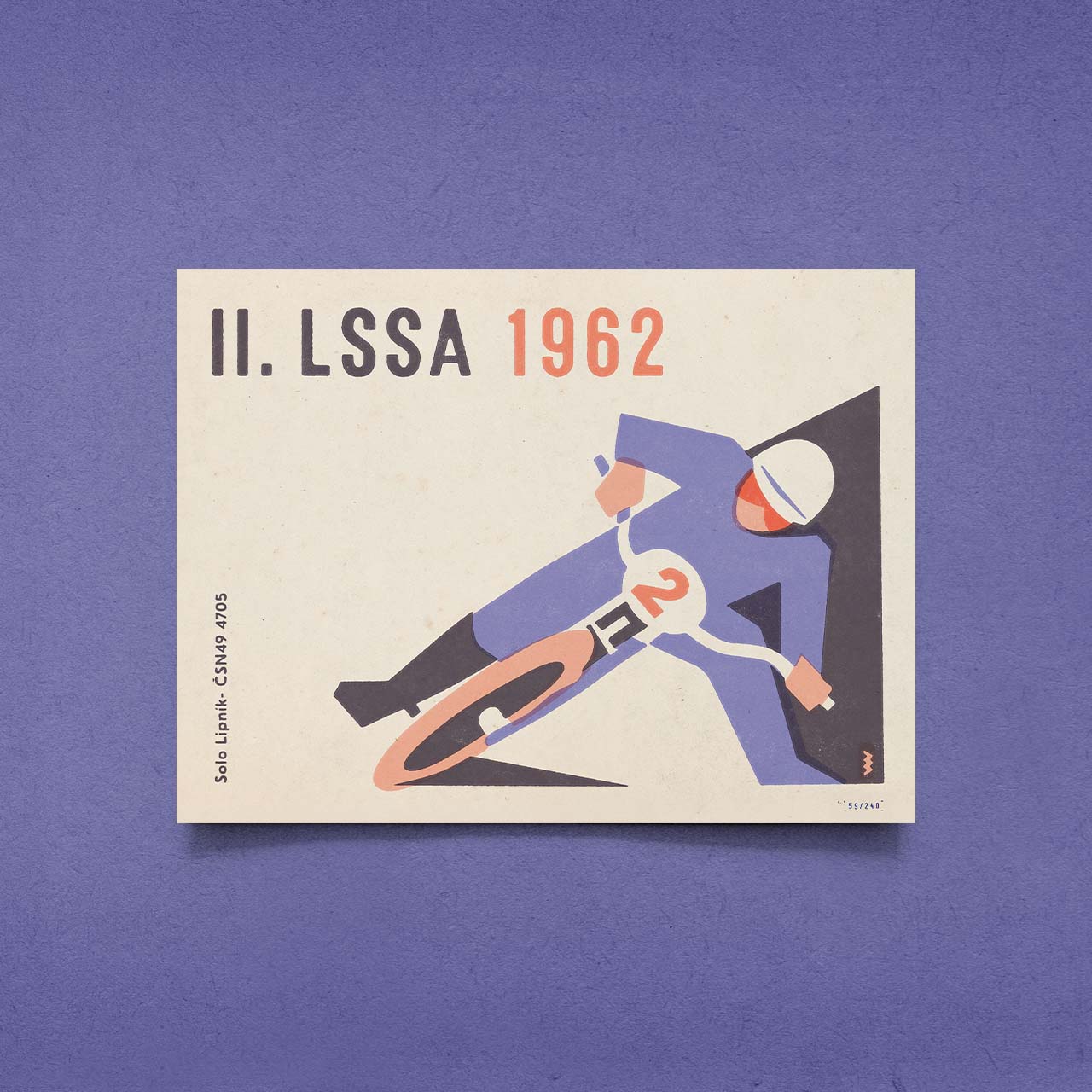 Limitovaný plakát 40x30 cm / II. LSSA 1962 - Plochá dráha