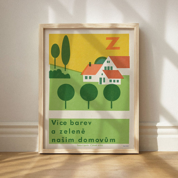 Limitovaný plakát 30x40 cm / Více barev a zeleně našim domovům