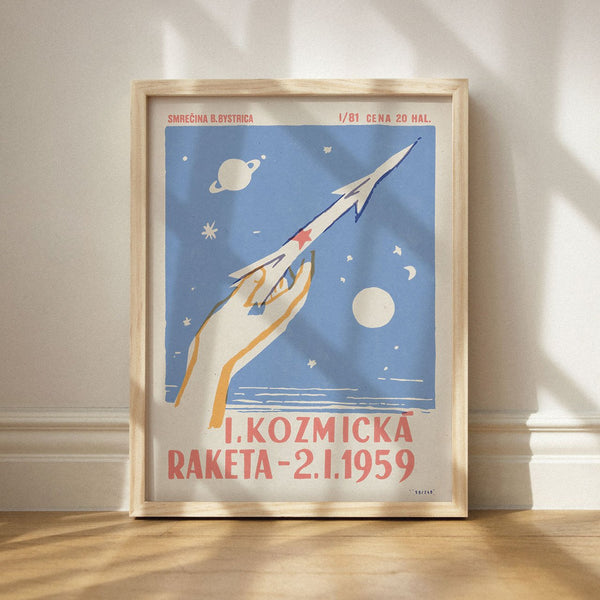 Limitovaný plakát 30x40 cm / 1. Kozmická raketa
