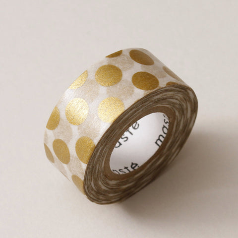 Washi dekorační páska / Gold Polka dots